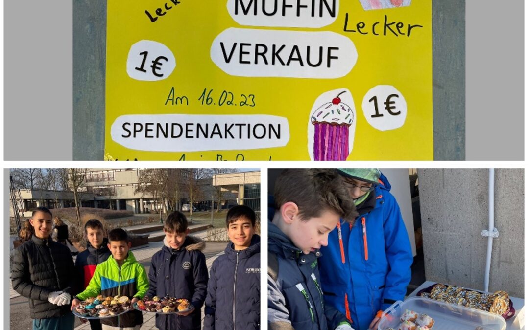 Muffinverkauf der 6a für Betroffene des Erdbebens